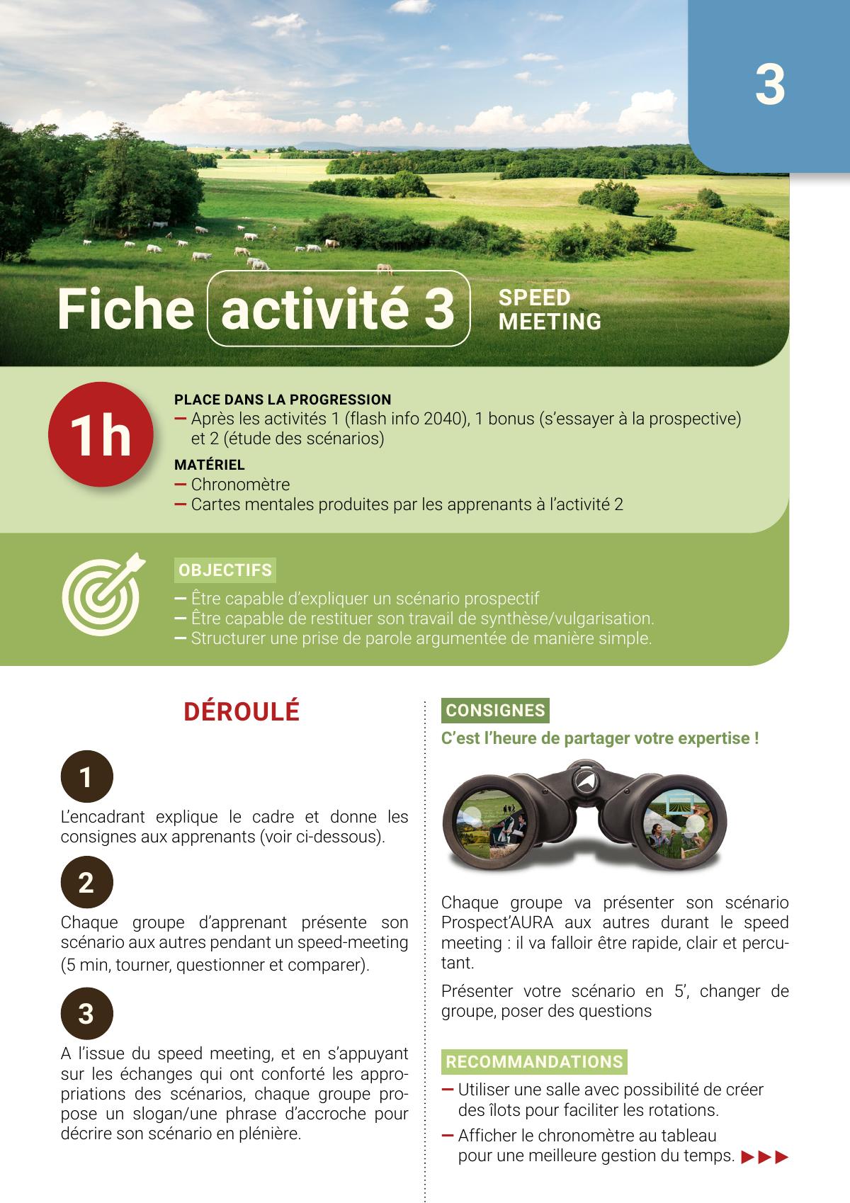 Page 1 de « Présentation des scénarios (Speed Meeting) »