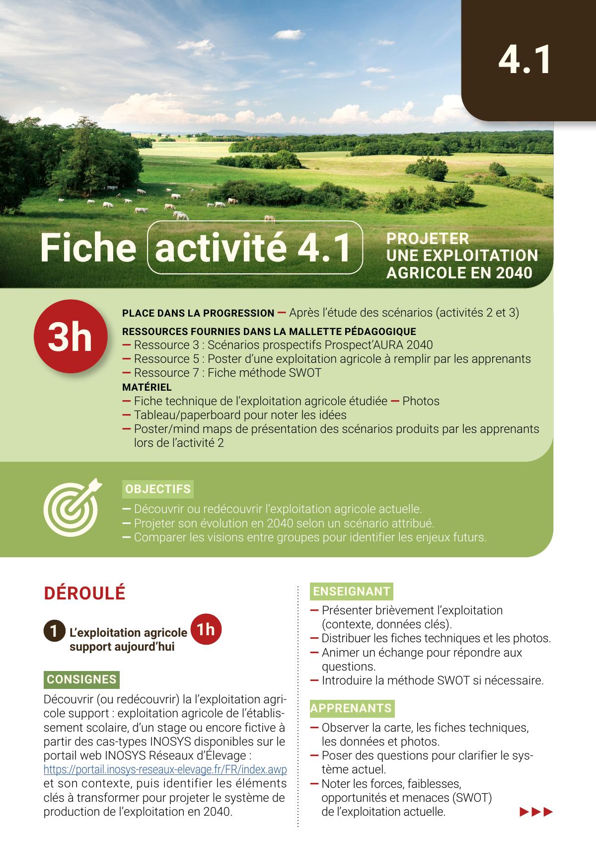 Page 1 de « Projeter une exploitation agricole en 2040 »